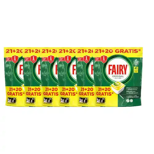 Pack 205 cápsulas Fairy Platinum Plus Todo en 1 limón - A 0,13€ el lavado