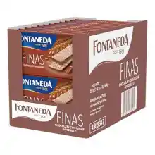 Pack 22x paquetes de Fontaneda Finas Barquillos Rellenos de Chocolate