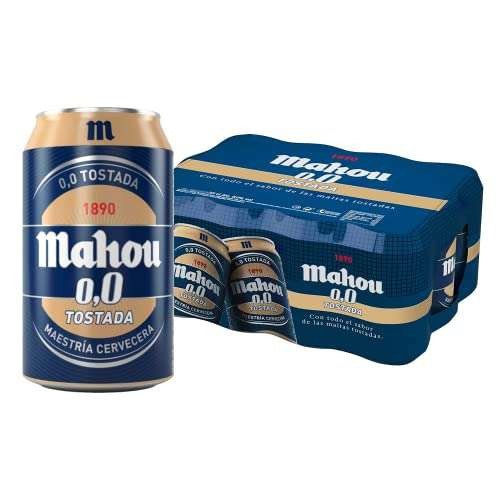 Pack 24 cervezas Mahou 0,0 tostada 33cl