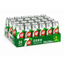 Pack 24 latas 7UP Zero Azúcar (330 ml) lima-limón