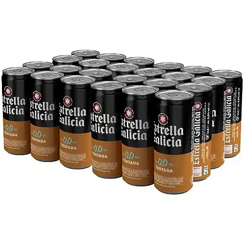 Pack 24x cervezas Estrella Galicia 0,0 Tostada 33cl