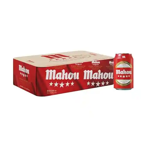 2 Packs de 24x Latas 33cl Mahou 5 Estrellas (48 latas en total)