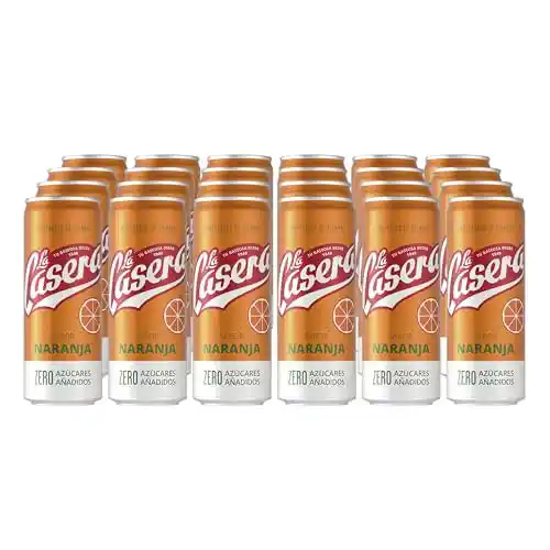 Pack 24x Latas La Casera Naranja Refresco con gas 33cl