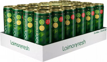 Pack 24x Latas Laimon Fresh Bebida Carbonatada de Limón, Lima y Menta 330ml