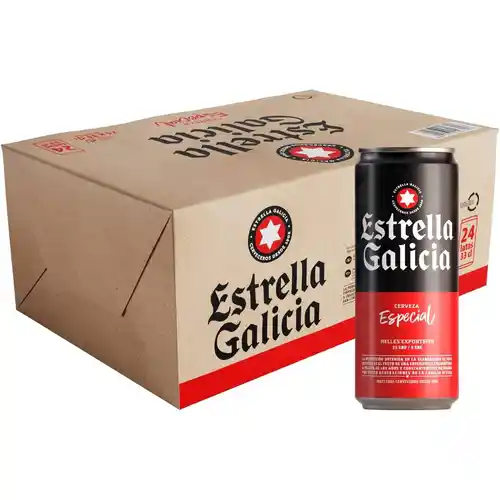 Pack 24x33cl latas de cerveza Estrella Galicia