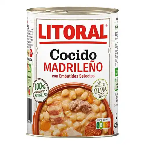 Pack 2x botes de Cocido Madrileño Sin Gluten 425g LITORAL