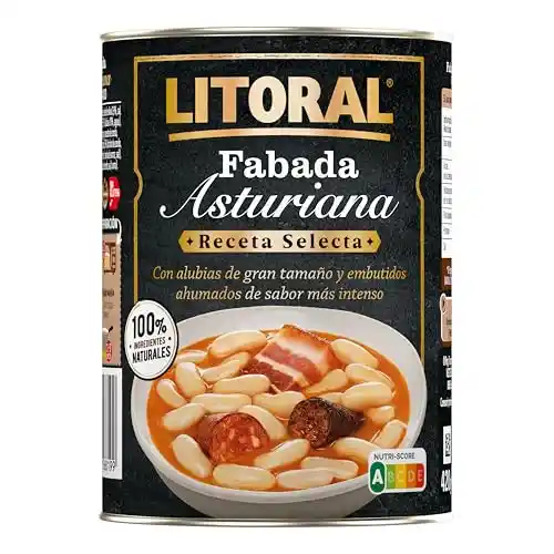 Pack 2x botes de Fabada Asturiana LITORAL Receta Selecta 420g (2ª unidad al -70%)