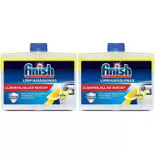 Pack 2x botes de Finish Líquido para Lavavajillas Limón - Limpia lavavajillas contra el mal olor, la cal y la grasa del lavaplatos