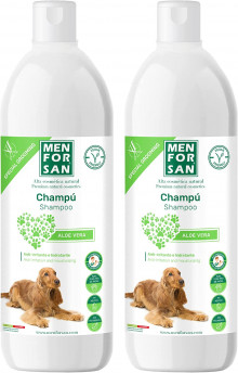 Pack 2x Champús de Aloe Vera para Perros de 1 Litro