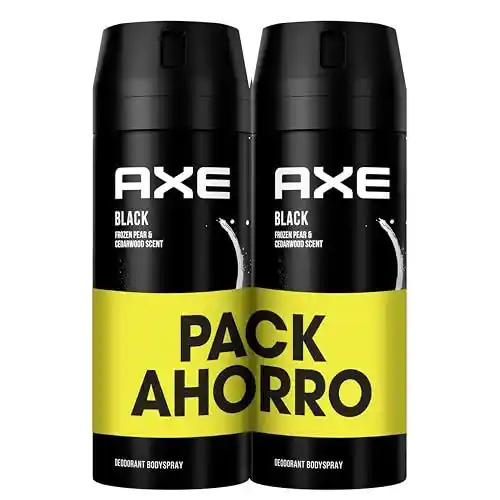 Pack 2x Desodorantes Axe Black para hombre 150ml