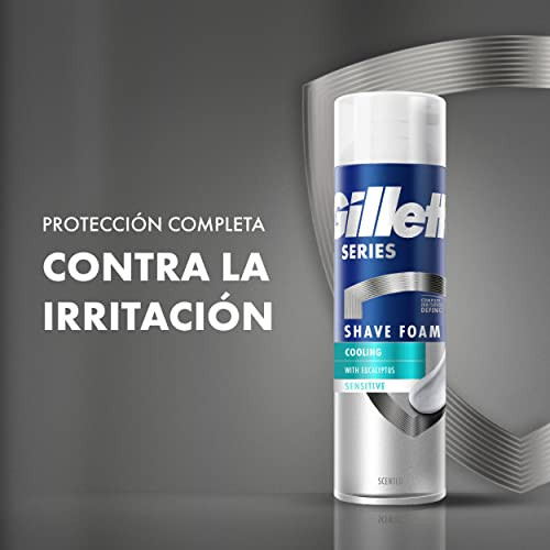 Pack 2x Espuma de Afeitar Hombre para Pieles Sensibles, Gillette Series