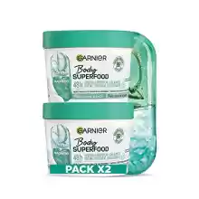 PACK 2x Garnier Body Superfood Pack Crema Corporal Calmante con Aloe Vera y Magnesio para Pieles de Normales a Secas Hidratación 48 horas
