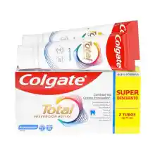 Pack 2x Pasta Dientes Colgate Total Prevención Activa Blanqueador 75ml
