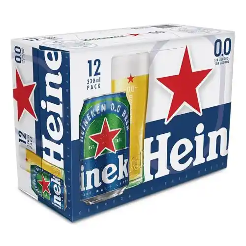 Pack 2x12 Cervezas Heineken 0.0 Lata 33cl