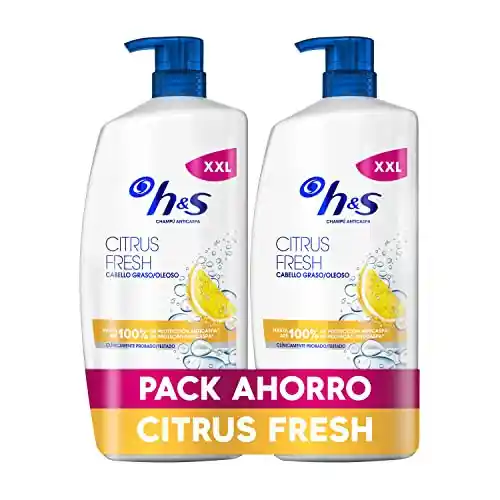 Pack 2x1L Champú Anticaspa H&S Citrus Fresh