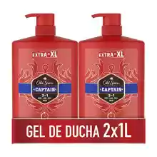 Pack 2x1L Gel De Baño Y Champú 3 En 1 Old Spice Captain