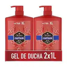 Pack 2x1L Old Spice Captain Gel De Baño Y Champú Hombre