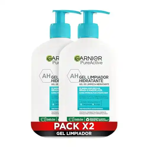 Pack 2x250ml Garnier Pure Active Gel limpiador Hidratante