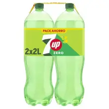 Pack 2x2L refresco 7 UP Cero Lima-Limón sin azúcares