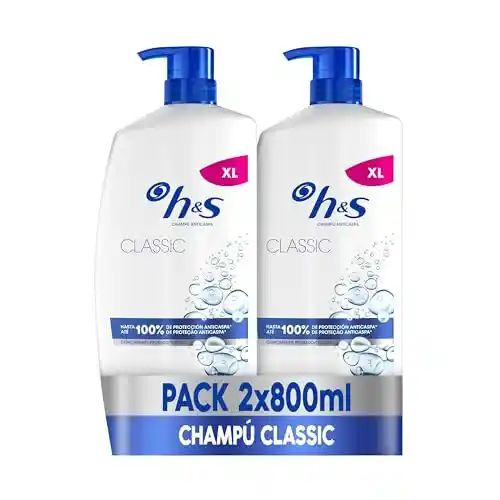 Pack 2x800ml Champú Anticaspa H&S con dispensador