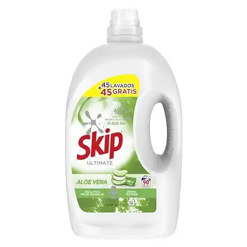 Pack 2x90 lavados Skip Ultimate Aloe Vera Detergente Líquido