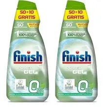 Pack 2x900ml Finish Power Gel 0% Lavavajillas