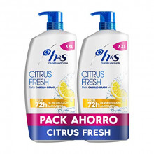 Pack 2x900ml H&S Citrus Fresh Champú Anticaspa Para Pelo Graso