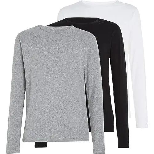 Pack 3 Camisetas Manga Larga Tommy Hilfiger Hombre Algodón
