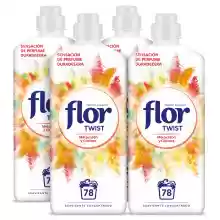 Pack 312 lavados Flor Twist Melocotón Suavizante Concentrado para la ropa (4 botellas de 78 lavados)