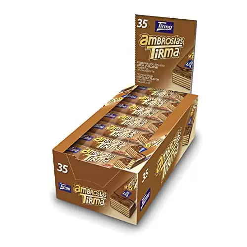 Pack 35 barritas de Barquillos Rellenos de Crema de Avellanas Tirma Ambrosía