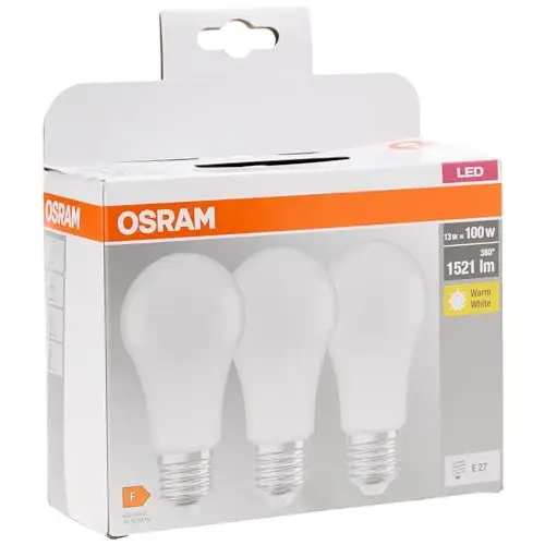 Pack 3x Bombillas LED E27, 13 W, Osram