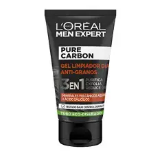 Pack 3x Gel limpiador facial L'Oréal Paris Men Expert Pure Carbon Antigranos