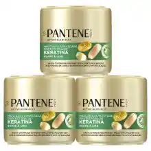 Pack 3x Pantene Pro-V Mascarilla De Keratina Suave Y Liso
