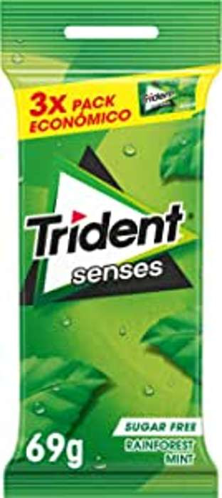 Pack 3x paquetes de chicles Trident Senses Hierbabuena