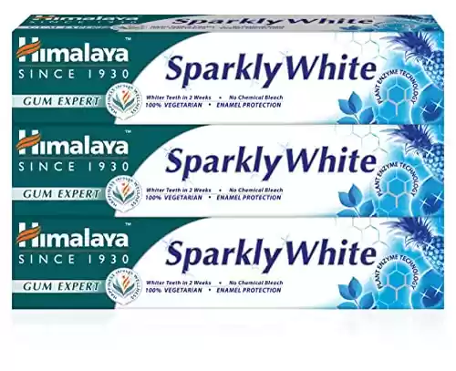 Pack 3x pasta de dientes Himalaya Herbals Sparkly White - a base de hierbas 100% vegana