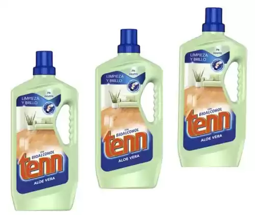 Pack 3x Tenn Aloe Vera 1,3 Litros - Limpiador para superficies delicadas con pH neutro - Para suelos de parquet, mármol, cerámica, gres y terrazo