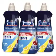 Pack 3x500ml Abrillantador Finish Limón Lavavajillas