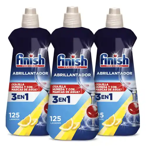 Pack 3x500ml Abrillantador Finish Limón Lavavajillas