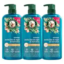 Pack 3x650ml Champú Herbal Essences Aceite Argán