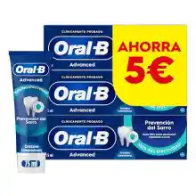 Pack 3x75ml pasta de dientes Oral-B Advanced Prevención Del Sarro