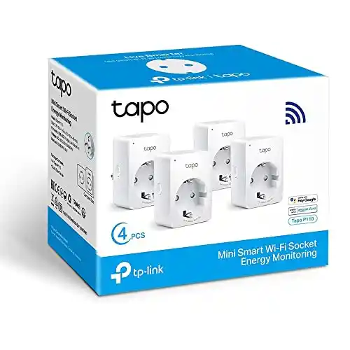 Pack 4 enchufes inteligentes TP-Link Tapo P100 Wi-Fi Compatible con Alexa y Google Home