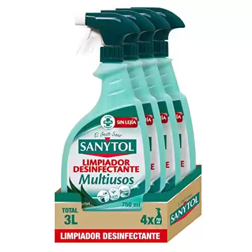 Pack 4 Limpiadores desinfectante Sanytol Multiusos Spray