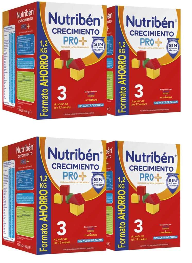 Pack 4 unidades de 1,2kg de Nutribén Crecimiento ProAlfa 3