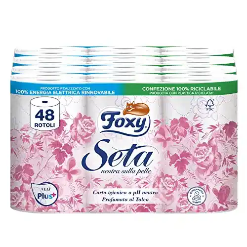 Pack 48 Rollos Foxy Seda Papel Higiénico