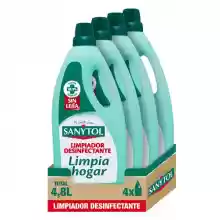 Pack 4x 1200ml Sanytol – Desinfectante Limpiahogar, Sin Lejía, Perfume Eucaliptus