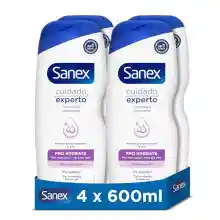 Pack 4x Gel de Ducha 600ml Sanex Cuidado Experto Pro Hydrate