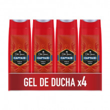 Pack 4x Gel de Ducha y Champú Old Spice Captain de 400ml