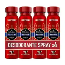 Pack 4x Old Spice Captain Desodorante Hombres 150ml