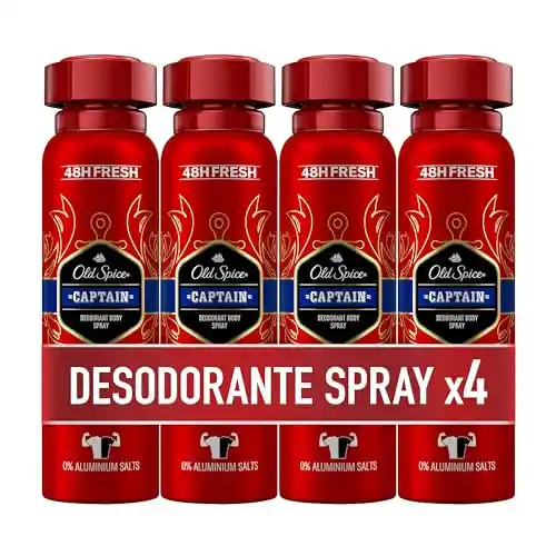 Pack 4x Old Spice Captain Desodorante Hombres 150ml