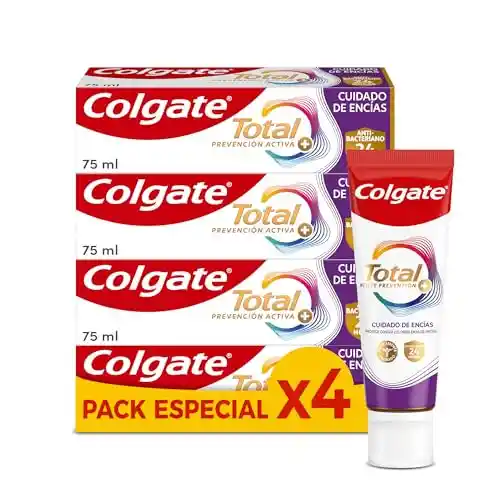 Pack 4x Pasta Dientes Colgate Total Prevención Activa